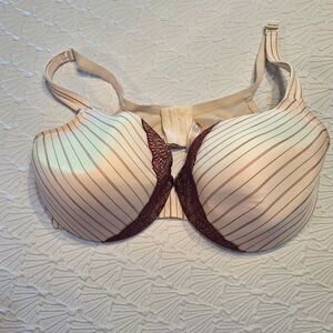 Cacique Beige With Brown  Full Coverage Women's Bra Sz 46DD